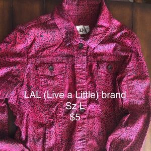 Pink cheetah print denim jacket!